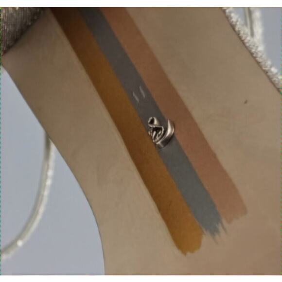 NEW Sam Edelman Yaro Sandal Heel Womens 11 Metallic Gold Sparkly Glam Mesh - Picture 12 of 13